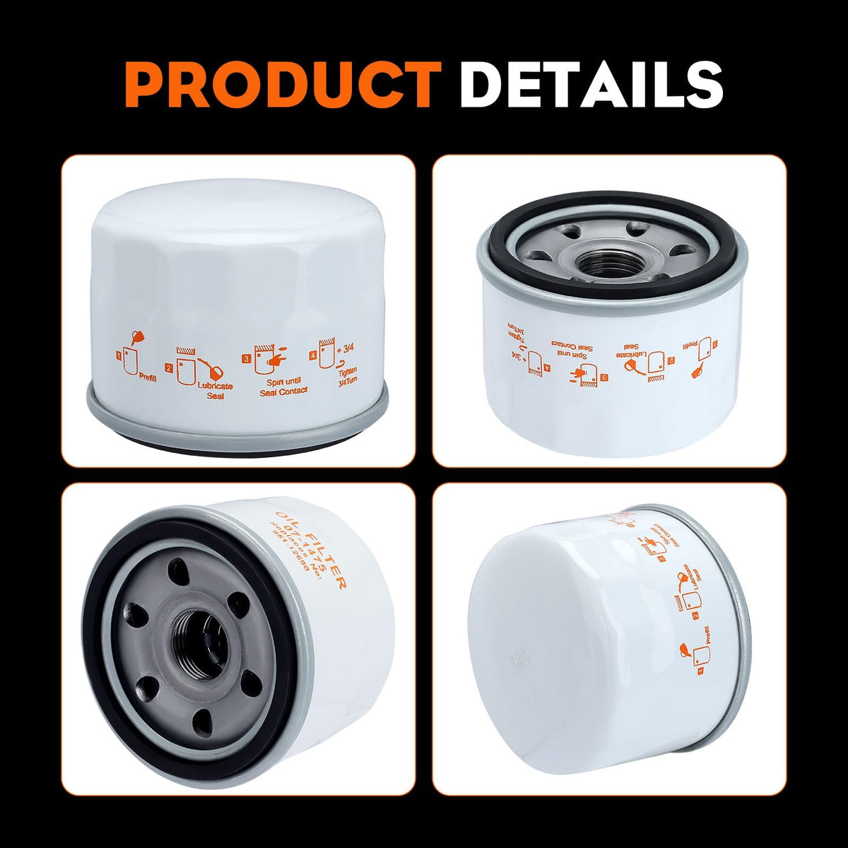 Hipa 951-12690 oil filter long-lasting filtration helps engine cleanliness.