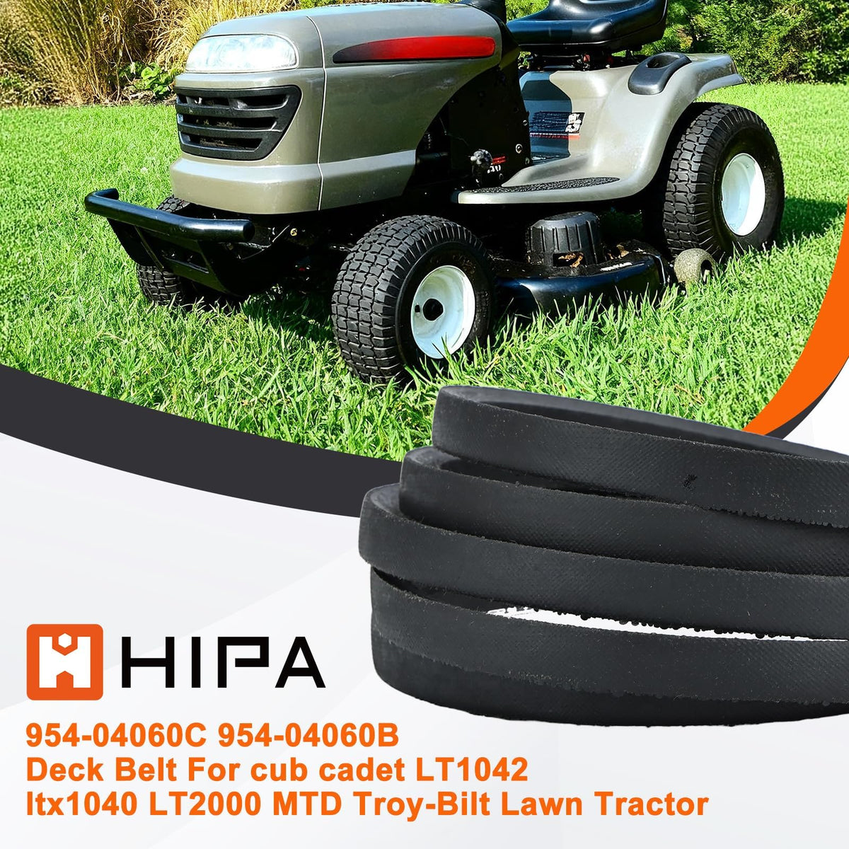 Hipa 954-04060C belt measures 1/2 inch by 96.5 inches for correct fit