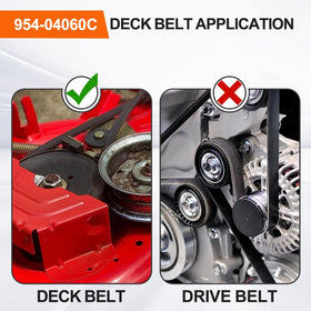 Hipa 954-04060C belt installation guide visual shows simple change