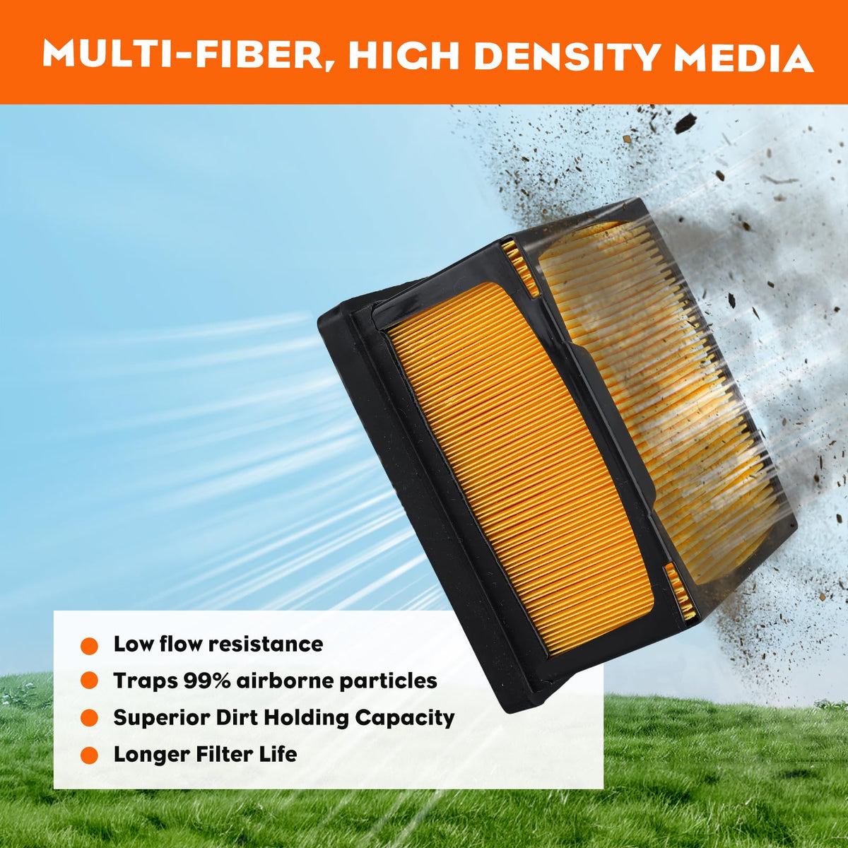Hipa air filter kit primer bulb enables easier engine priming