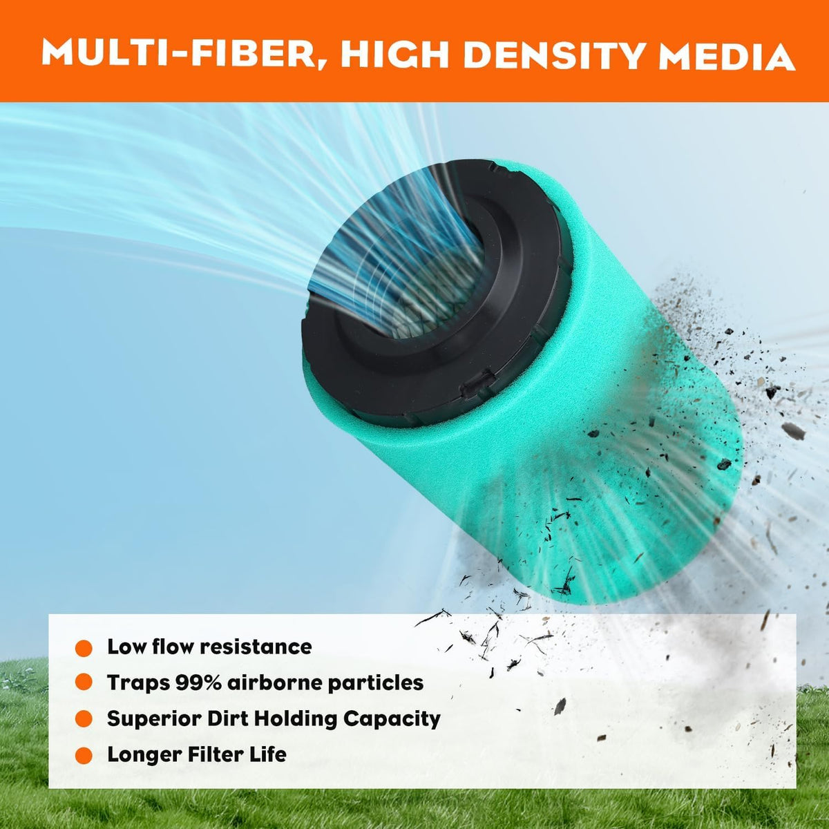 Hipa air-filter leak-proof frame detail highlighting durable seal