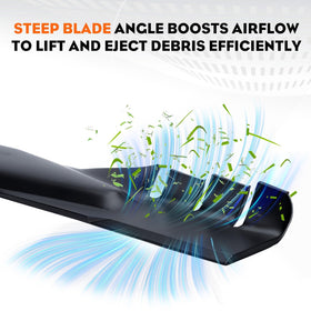 Hipa alloy steel blade with rust resistant coating for longevity.