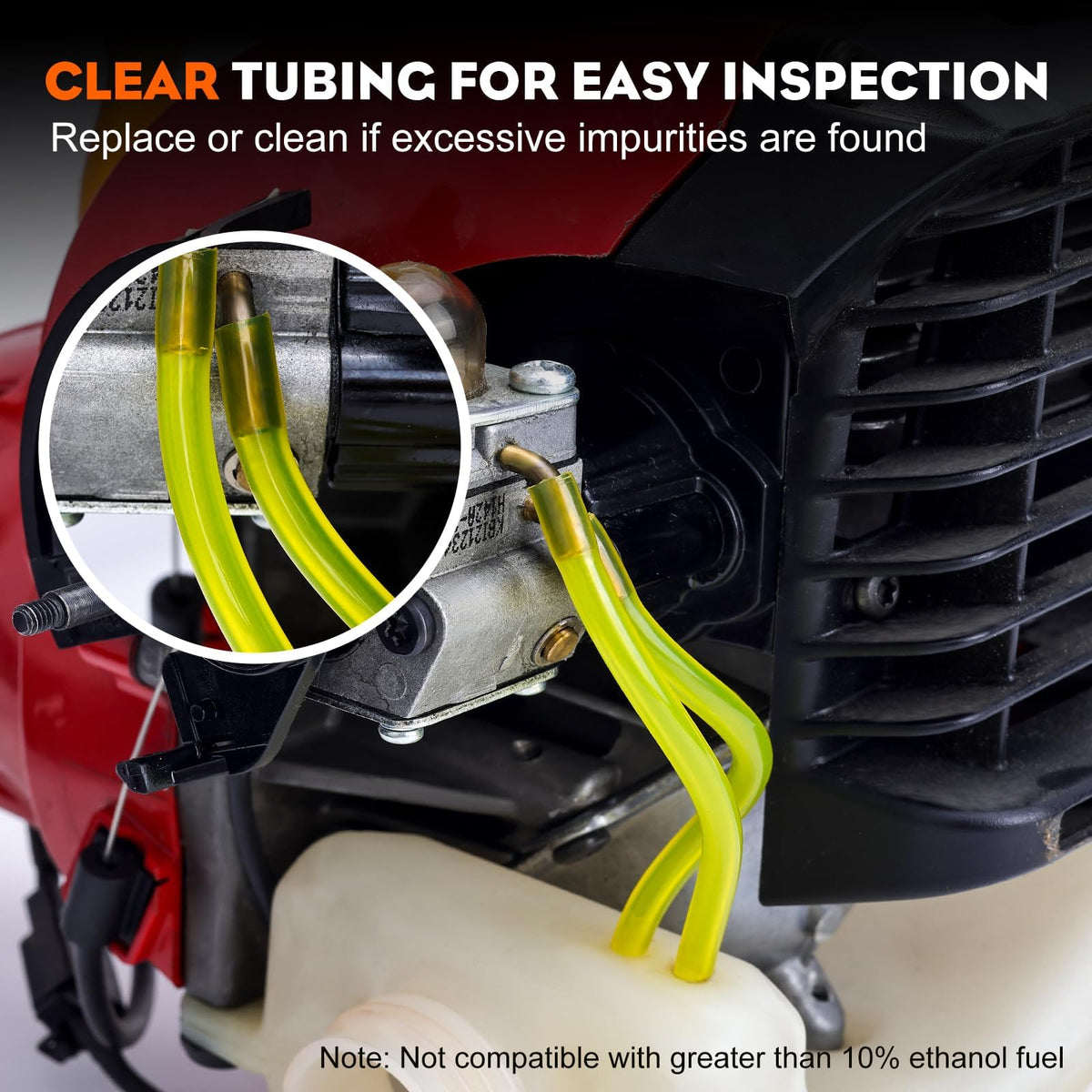 Hipa bend-easy fuel line hose, 4ft, feeds smoothly into carb connections.