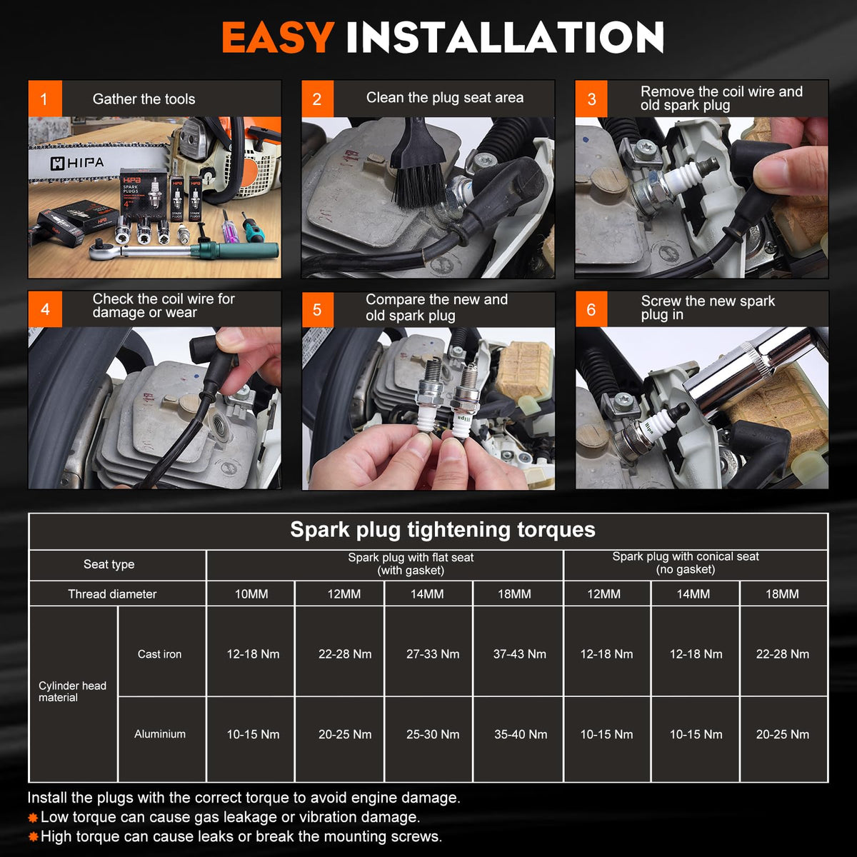 Hipa BPR4ES spark plug engine compatibility with FR691V and FR730V series.
