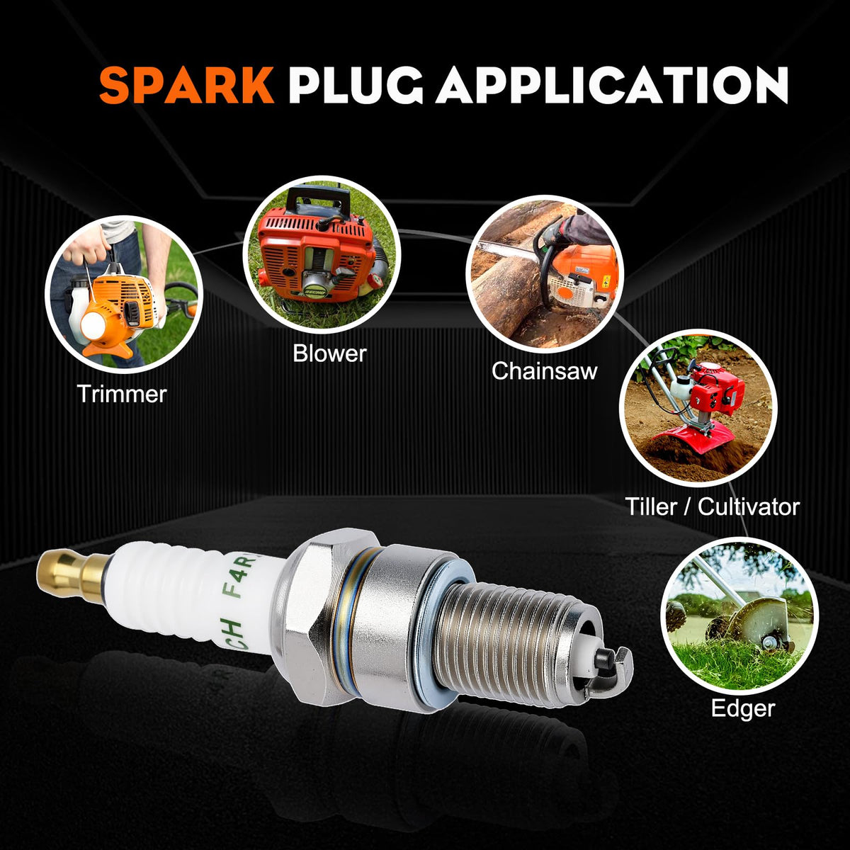 Hipa BPR4ES spark plug tech spec image showing heat range and reach.