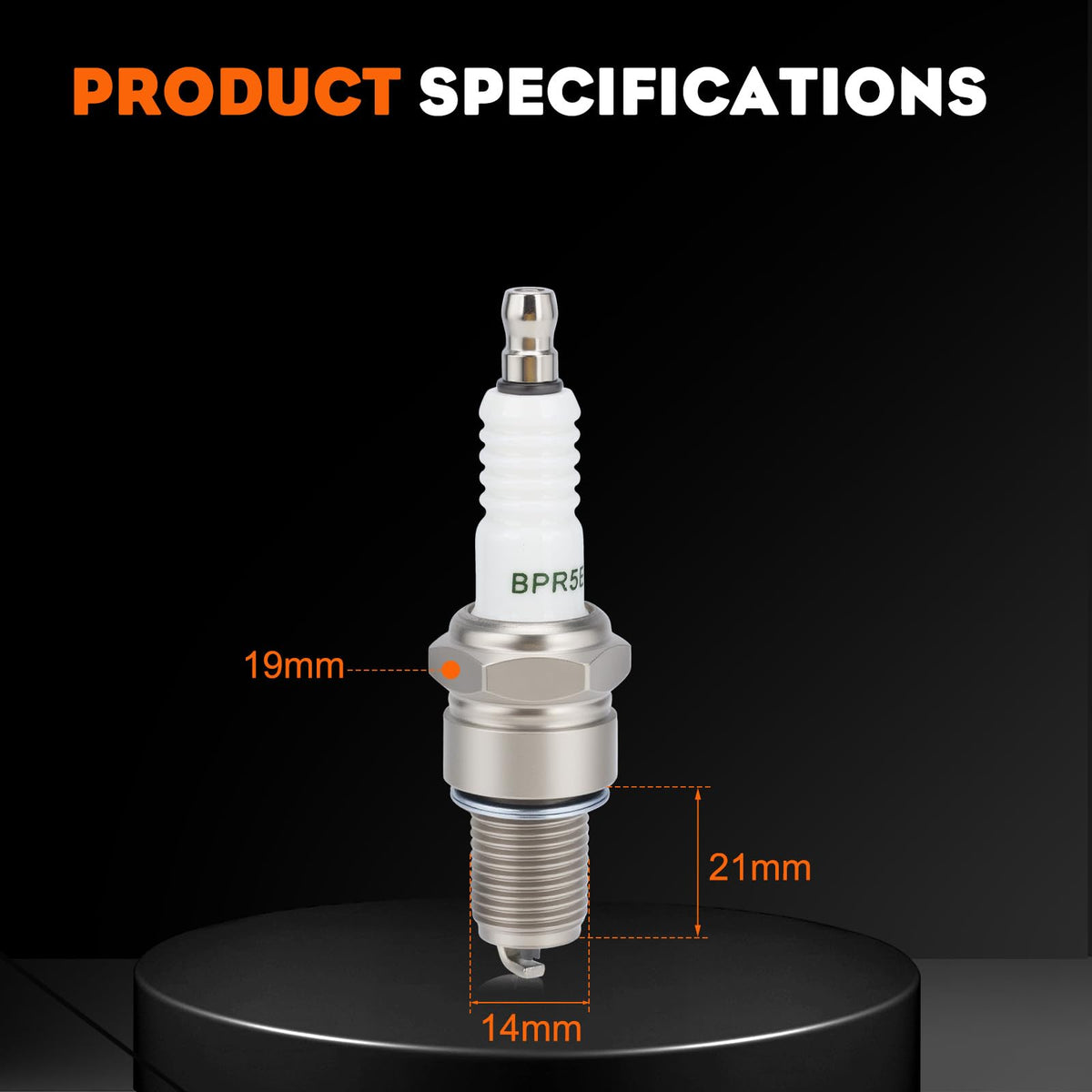 Hipa BPR5ES spark plug installed in a small engine during startup test