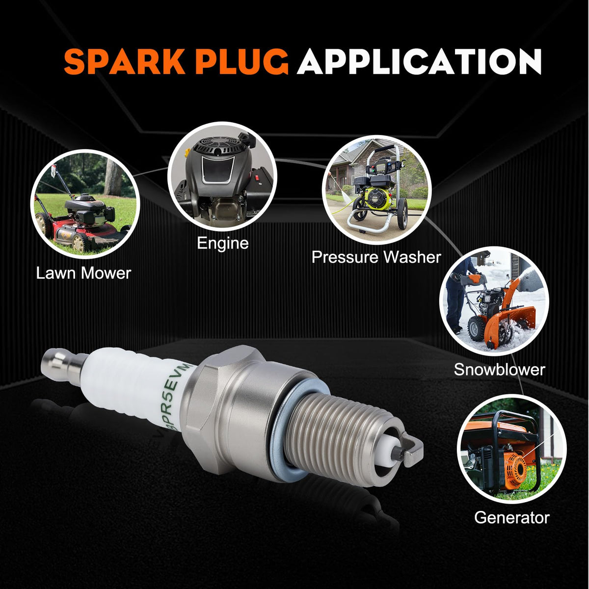 Hipa BPR5ES spark plug layout beside NGK and Honda part numbers for quick verification