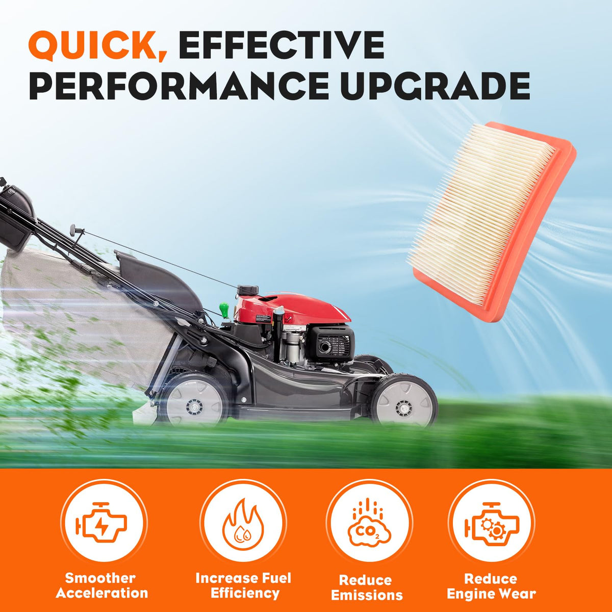 Hipa bundle includes fuel filter and spark plug for complete service.