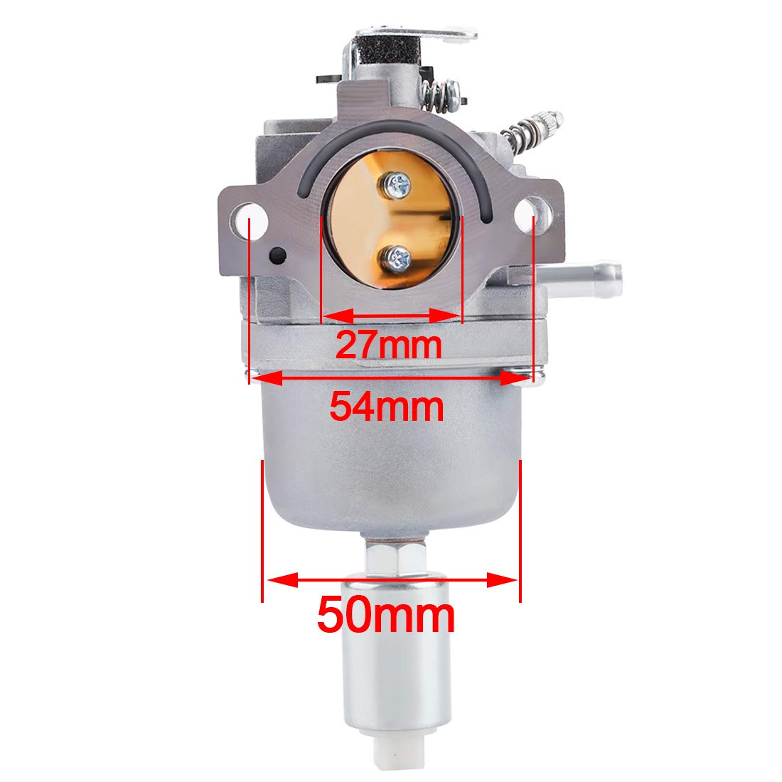 Hipa carburetor side view emphasizes precise fit for smooth operation.