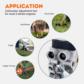 Square-handle design on Hipa tool enabling controlled 1/4 turn adjustments