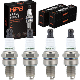 Hipa CMR6HCU spark plug close-up showing copper core for better heat transfer.