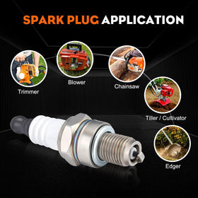 Hipa CMR6HCU spark plug in use with STIHL and lawn tools.