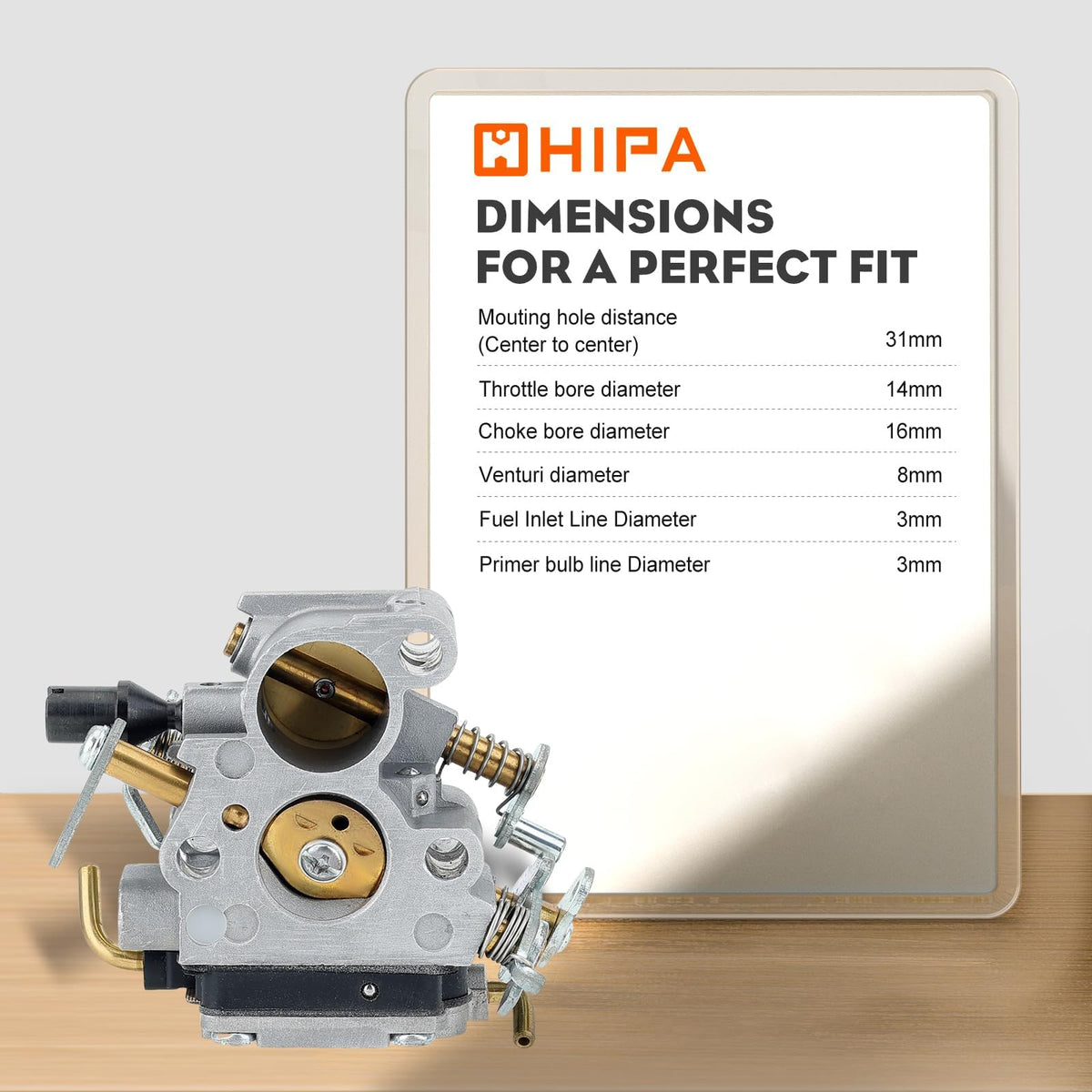 Hipa complete chainsaw carb-kit ready-to-run in packaging.