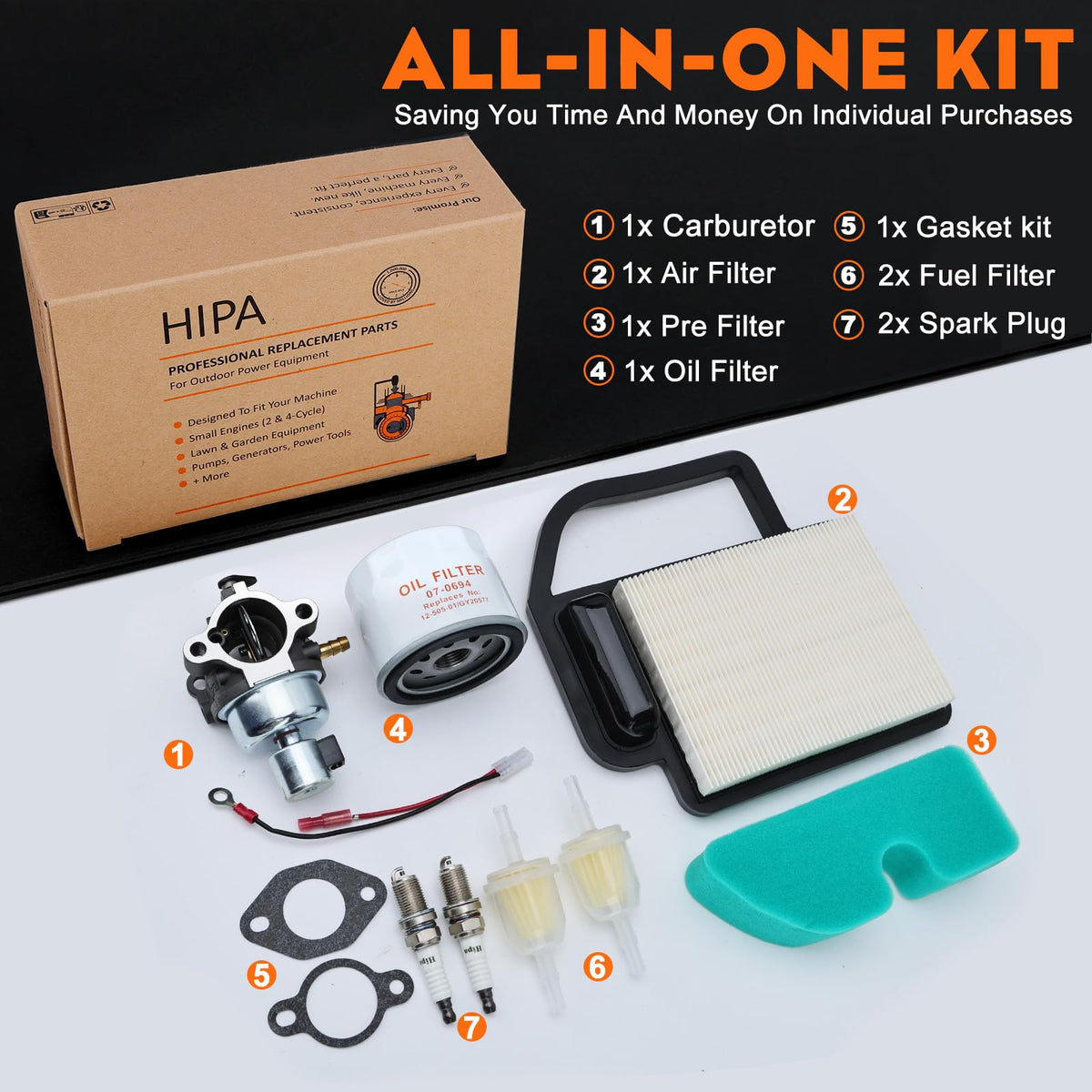 Hipa Courage carburetor installed on a Kohler engine, smooth power delivery.
