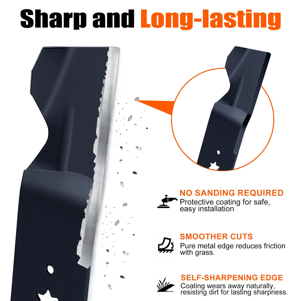 Hipa Craftsman LT1000 compatibility blade set for smoother rides.