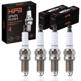 Hipa DCPR6E spark plug close-up showing copper core for heat management