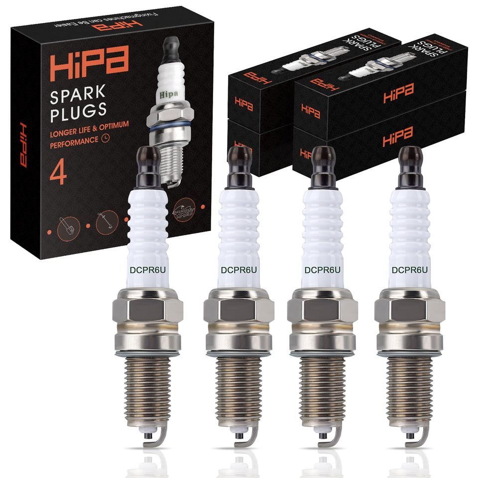 Hipa DCPR6E spark plug close-up showing copper core for heat management