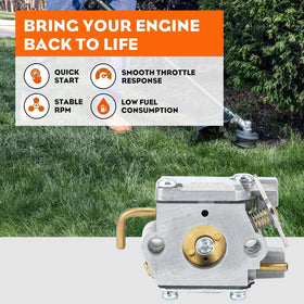 Diaphragm and fuel line assembly in Hipa kit ensures steady fuel flow.