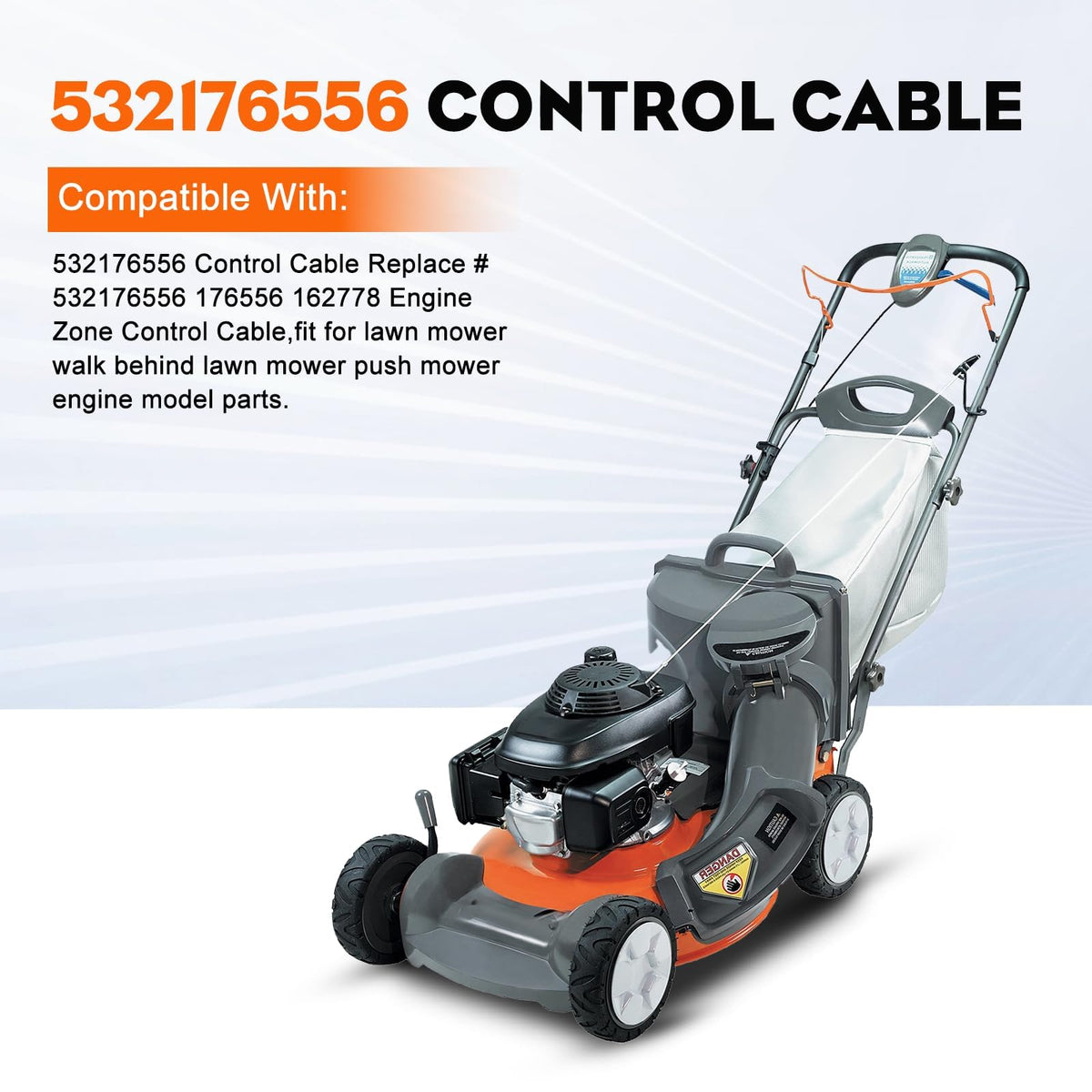 Hipa drive control cable length 55 inch supports factory routing and reliable operation.