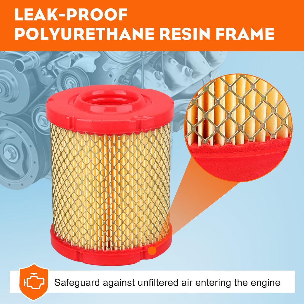 Hipa durable leak-proof seal ensures tight fit.