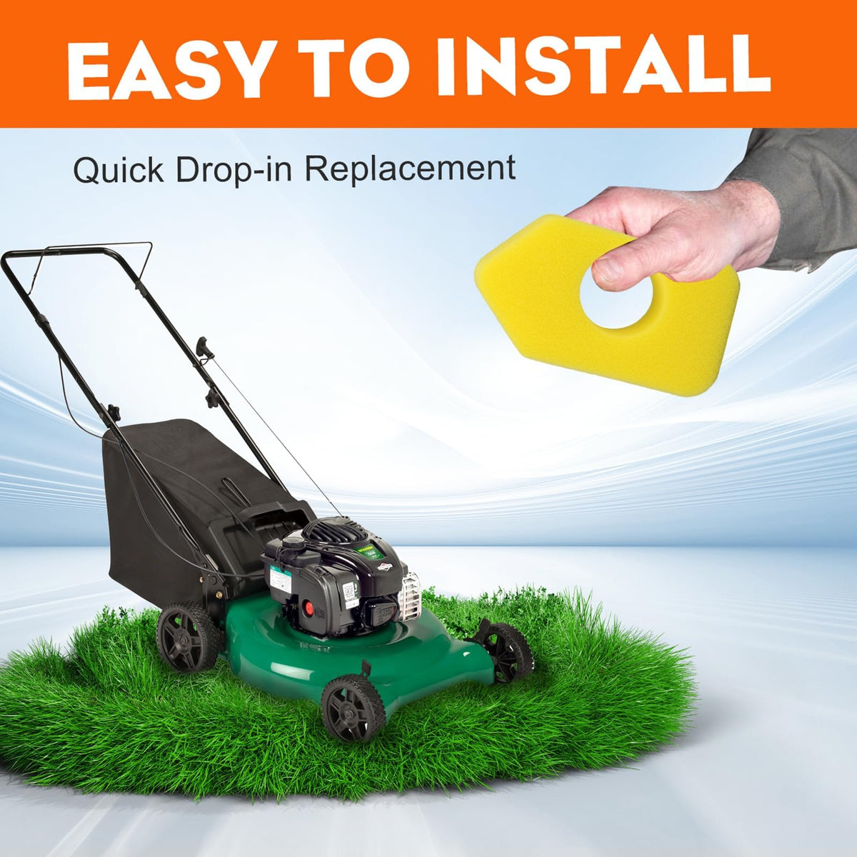 Hipa quick-install air filter facilitates DIY replacement.