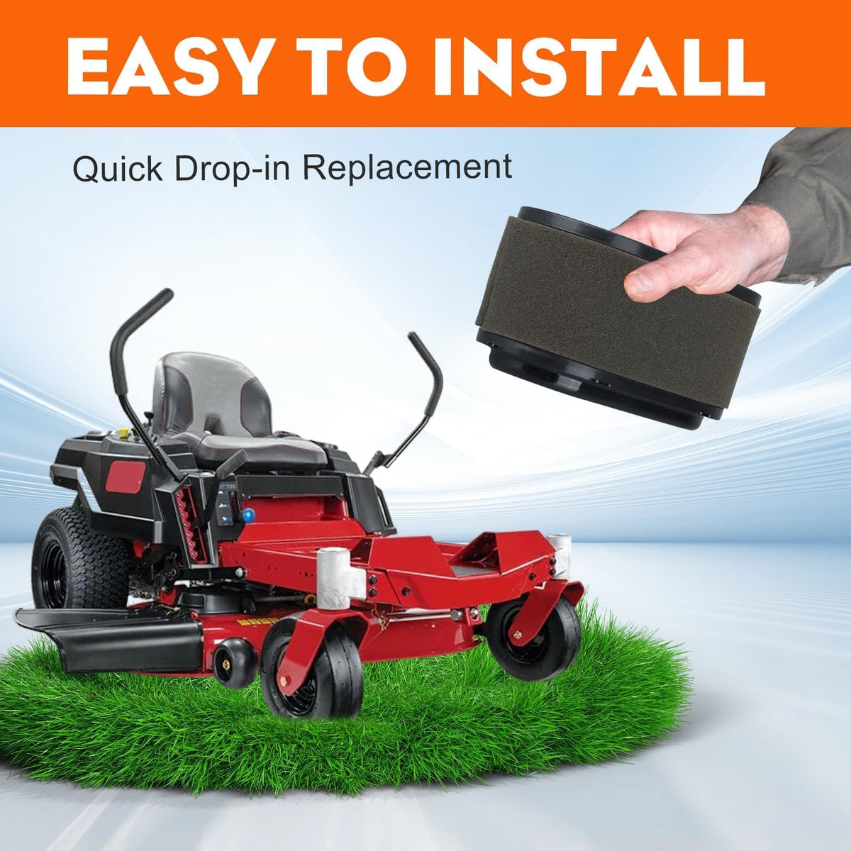 Hipa easy-slip installation shows a tool-free, user-friendly replacement.