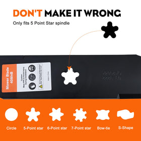 Hipa five point star mounting blades for precise installation and secure fit.
