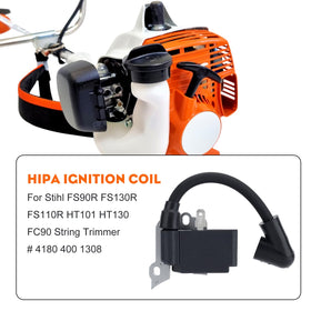 Hipa FS100RX ignition coil on workbench prepared for field maintenance.