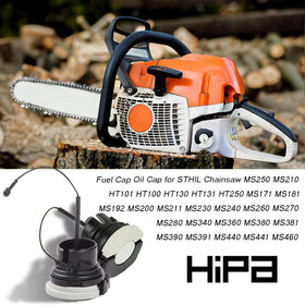 Hipa fuel cap for STIHL MS260, front view, reliable performance in rugged jobs.