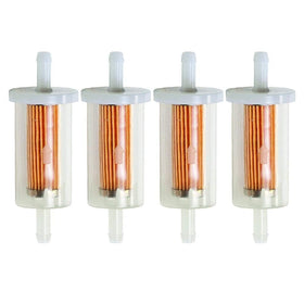 HIPA inline fuel filter connected to Briggs Stratton engine for clean fuel flow
