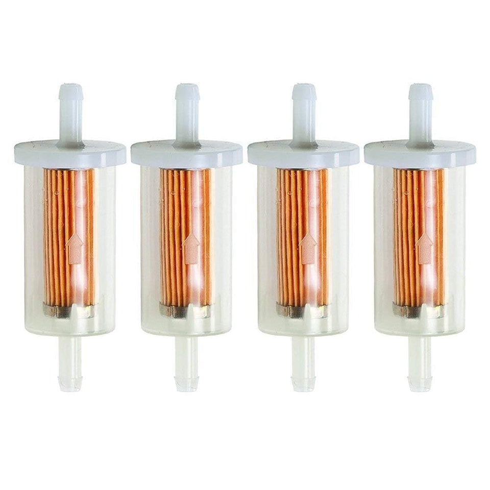 HIPA inline fuel filter connected to Briggs Stratton engine for clean fuel flow
