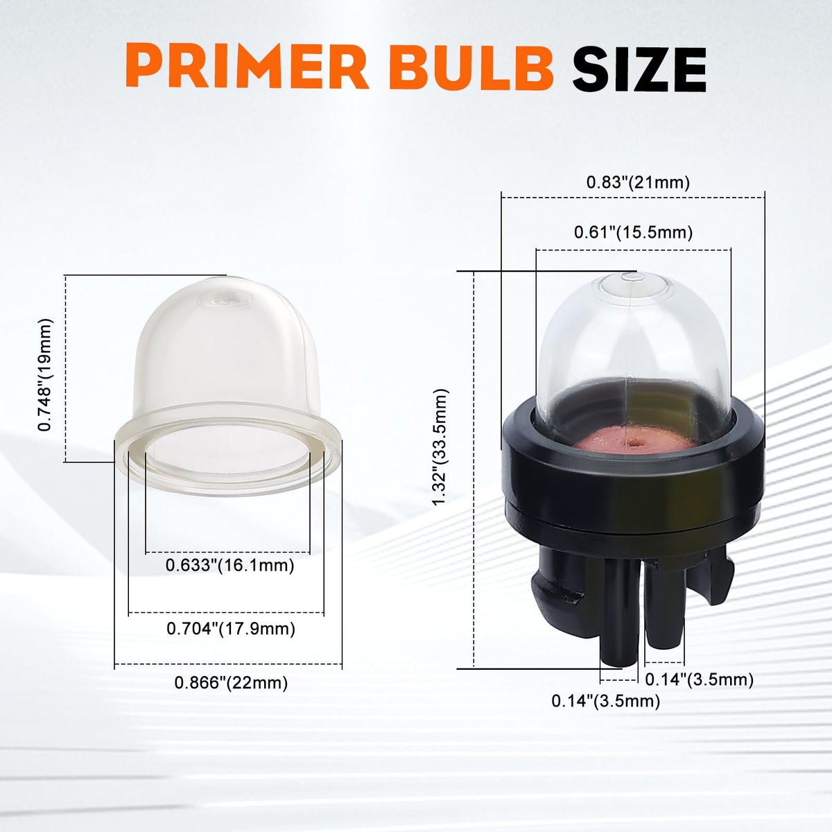Hipa black fuel filter compatible with Zama and common models