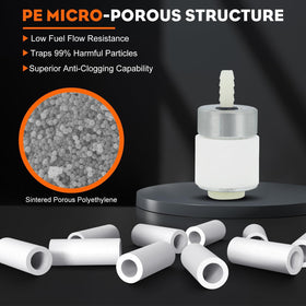 Hipa fuel filter included helps keep fuel clean and engine running