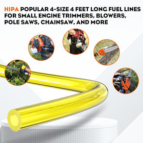 Hipa fuel line hose 2mm x 3.5mm, 4ft, ideal for precise small-engine connections.