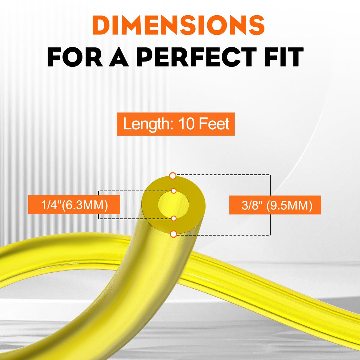 Hipa fuel line hose installation angle demonstrates simple fit in tight engine bays
