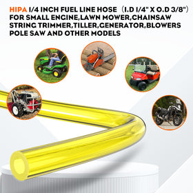 Hipa fuel line hose quarter-inch ID closeup shows precise size for secure connections