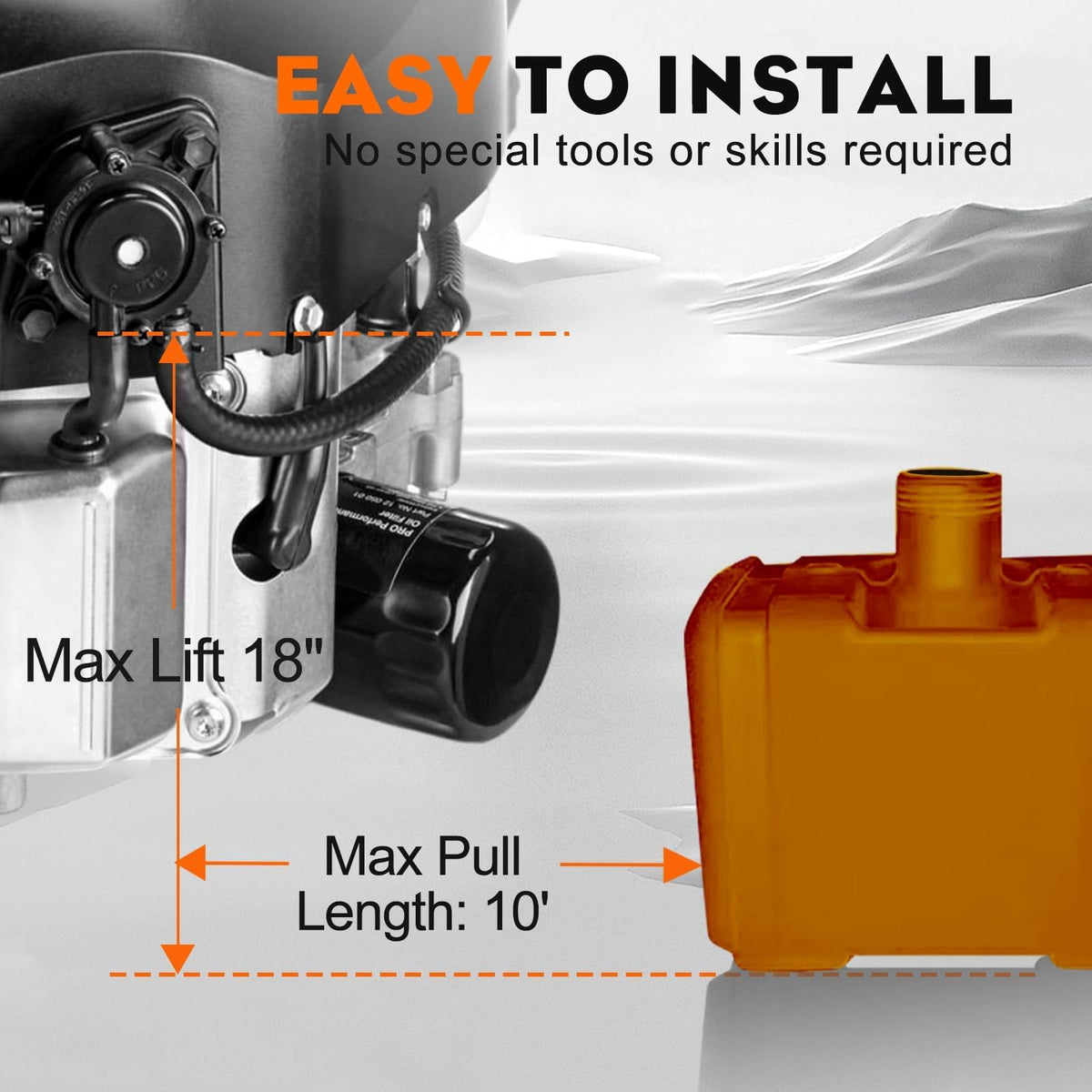 Hipa fuel pump for Kawasaki FH601D designed for mower engine fuel supply