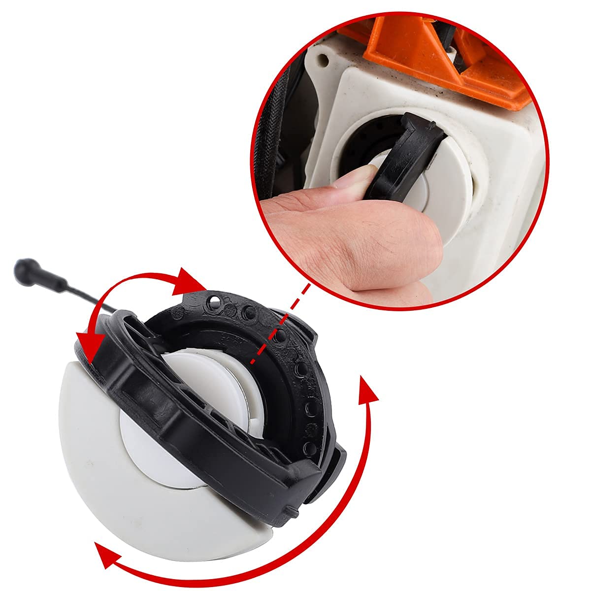 Hipa gas cap for Stihl MS290 provides a snug, tool-friendly replacement part.