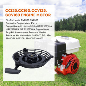 Hipa GCV160 pull-start housing detail shows durable construction