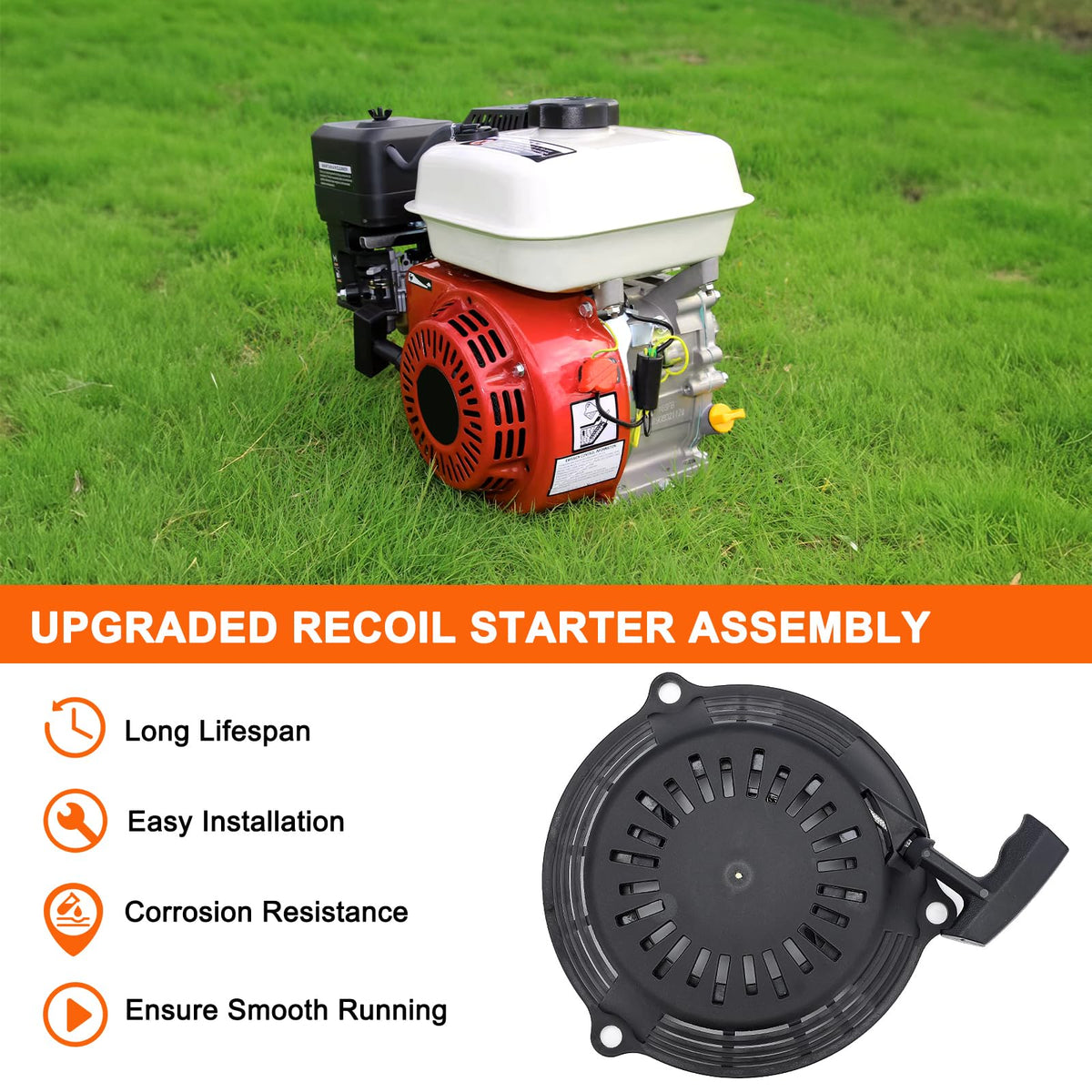 Hipa GCV160 pull-start recoil mechanism highlights smooth pull action