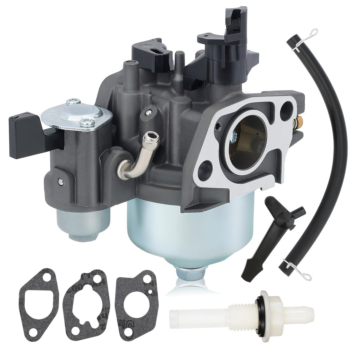 Hipa GX160 carburetor front view demonstrates compact design for quick engine fit