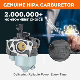 Hipa GX160 carburetor fuel line image shows included 15 cm line for quick setup