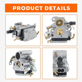 Hipa Husqvarna235e carburetor mount dimensions shown for precise fit.