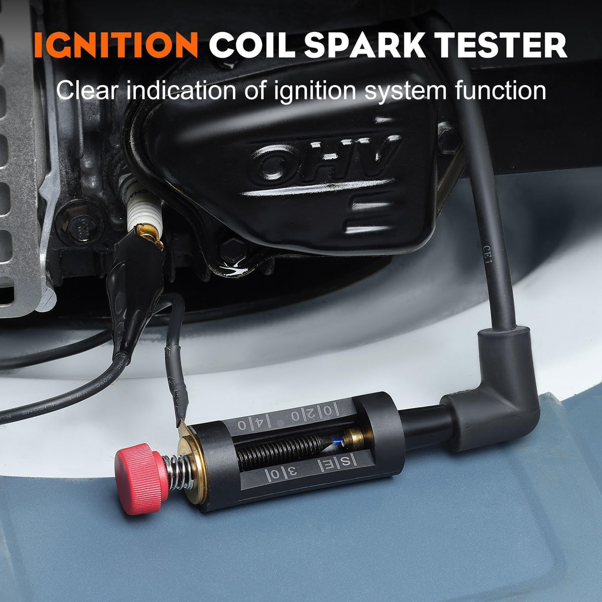 Ignition coil spark tester enables quick field diagnostics.