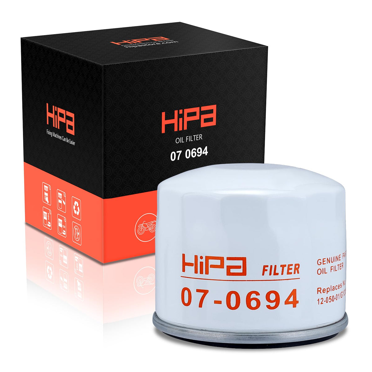 Hipa Kohler 12-050-01-S oil filter close-up showing strong filtration media for durability