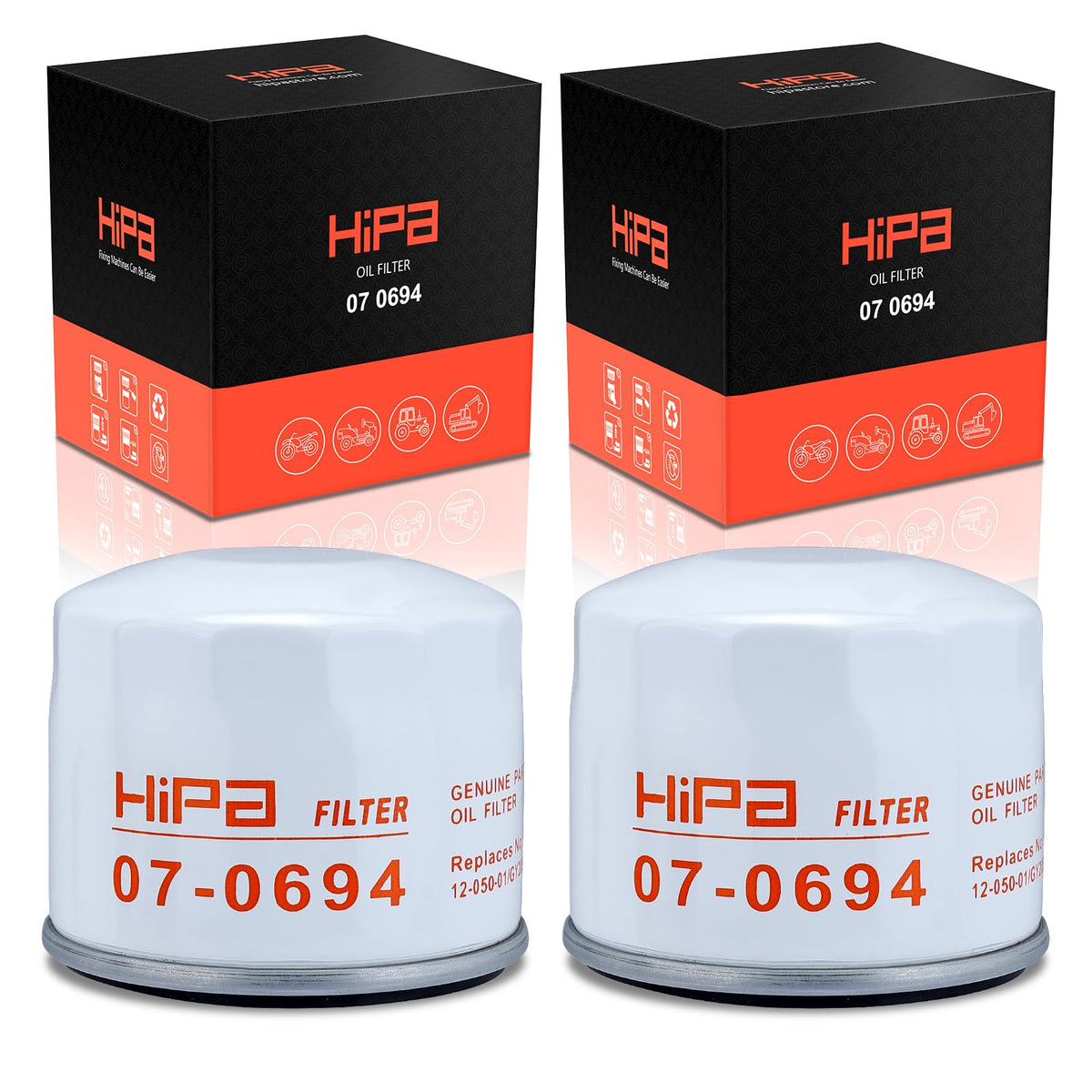 Hipa Kohler 12-050-01-S oil filter for CH18-CH25 engines improves oil cleanliness