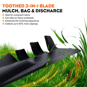 Hipa 46-inch deck blade compatible with LTX1045 and LTX1046 for Cub Cadet.