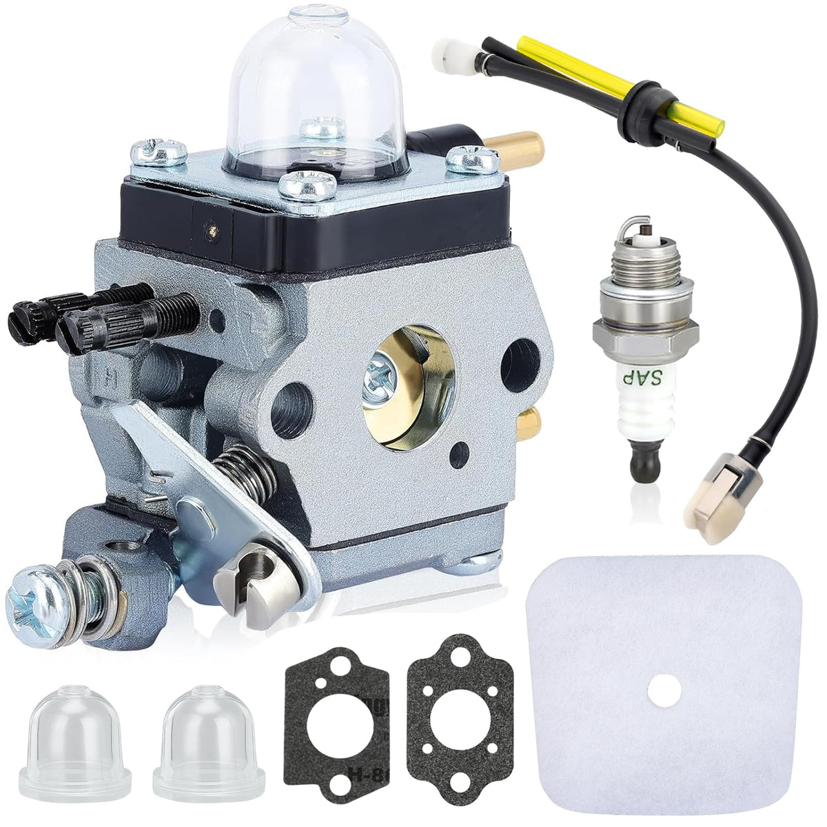 Hipa C1U-K54A carburetor closeup highlights durable brass components for reliable replacement.