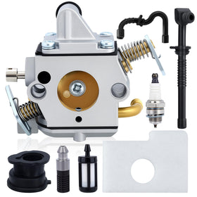 Hipa MS170/MS180 carburetor closeup for STIHL compatibility.
