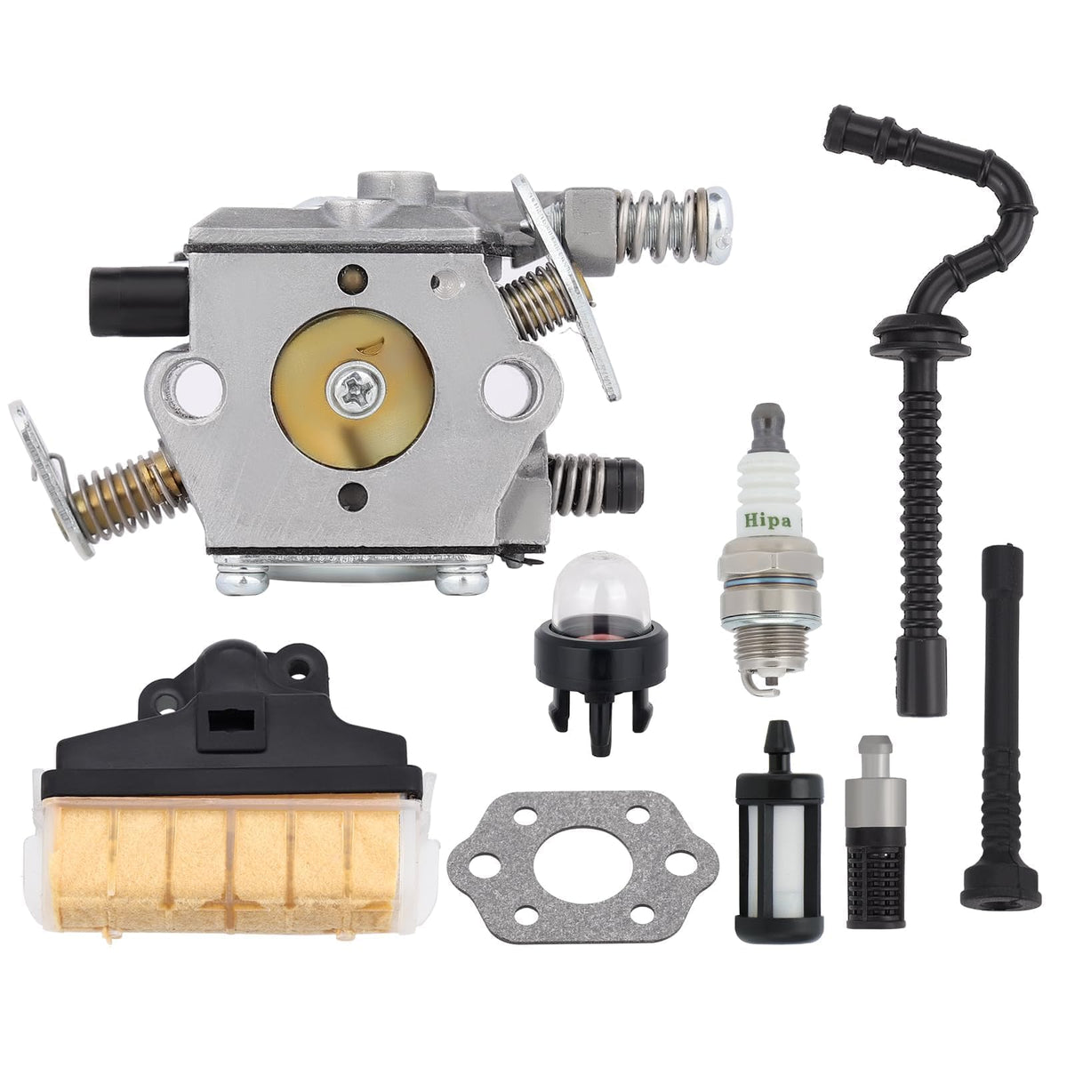 HIPA MS250 carburetor kit with accessories supports quick repairs and dependable engine performance.